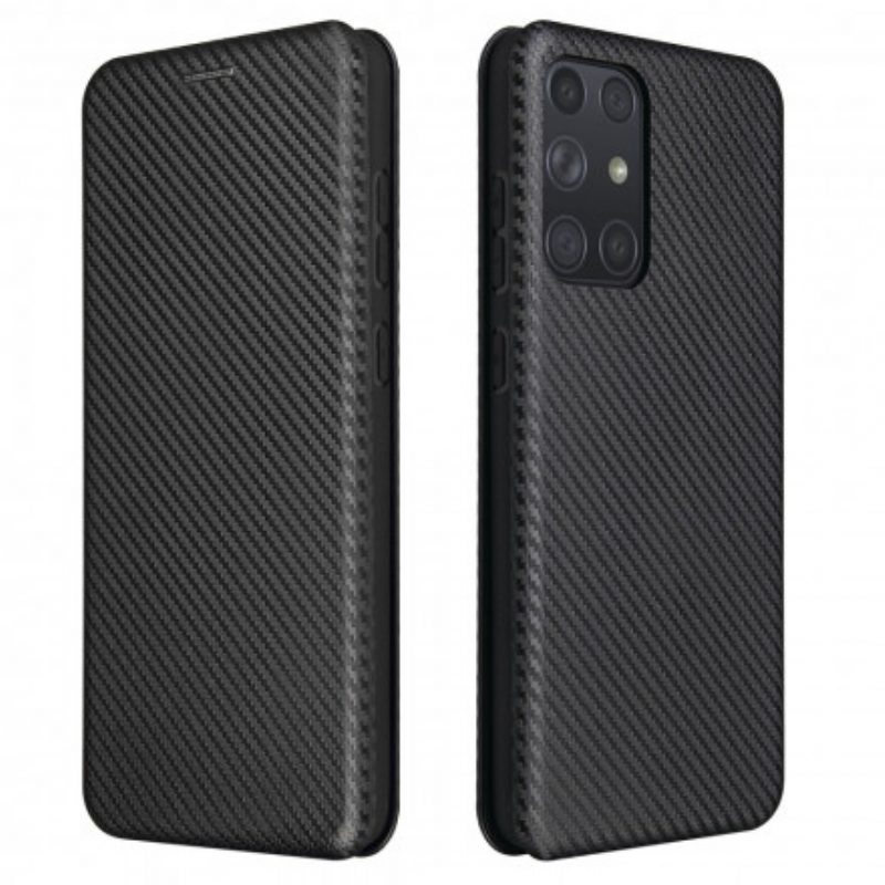 Schutzhülle Für Samsung Galaxy A72 4G / A72 5G Flip Case Kohlefaser