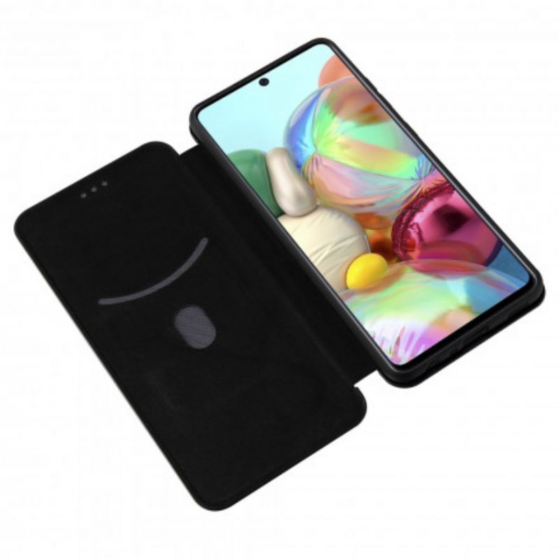 Schutzhülle Für Samsung Galaxy A72 4G / A72 5G Flip Case Kohlefaser