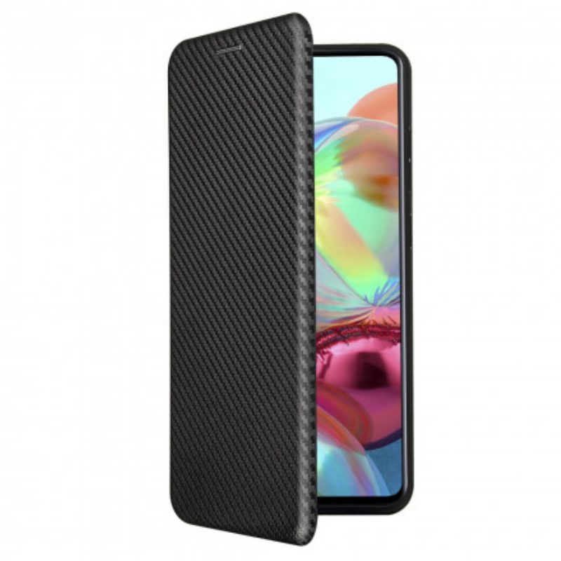 Schutzhülle Für Samsung Galaxy A72 4G / A72 5G Flip Case Kohlefaser