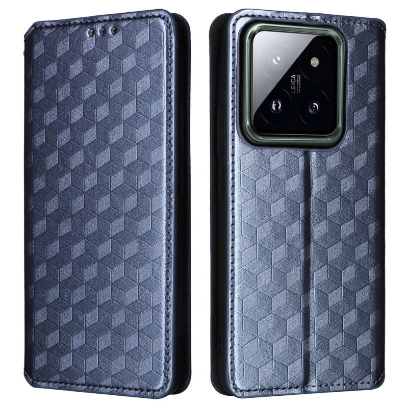 Flip Case Für Xiaomi 14 Pro 3d-würfel