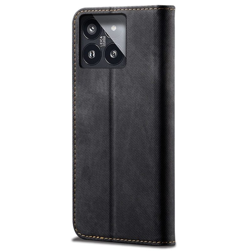 Flip Case Für Xiaomi 14 Pro Jeansstoff