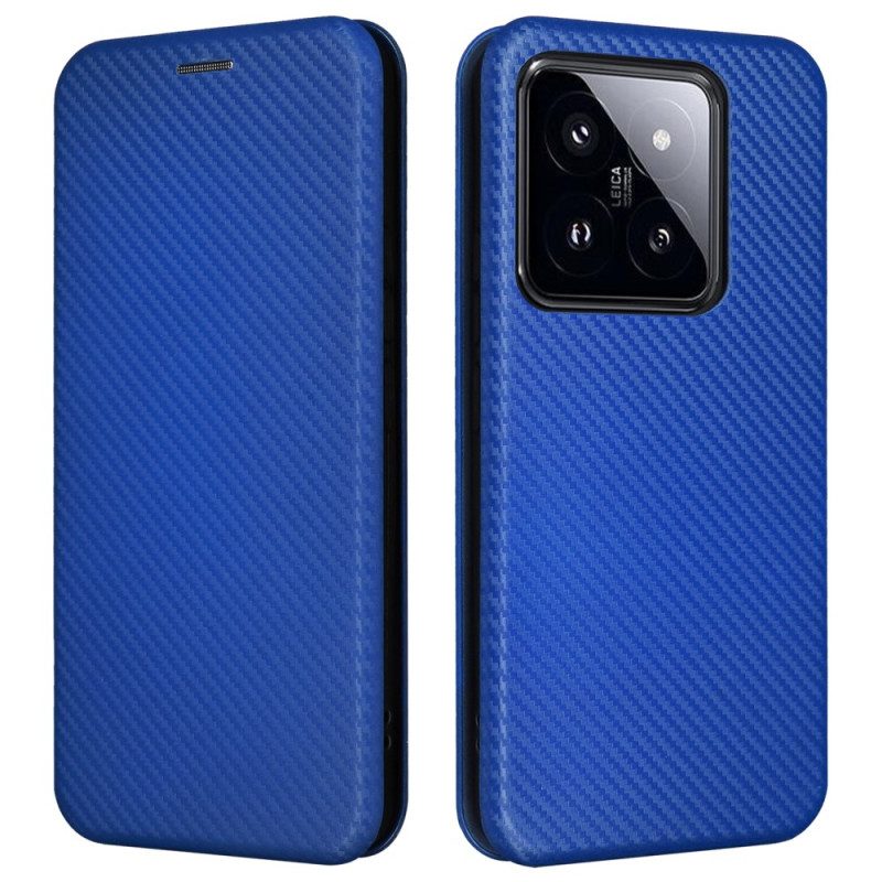 Flip Case Xiaomi 14 Pro Handyhülle Kohlefaser