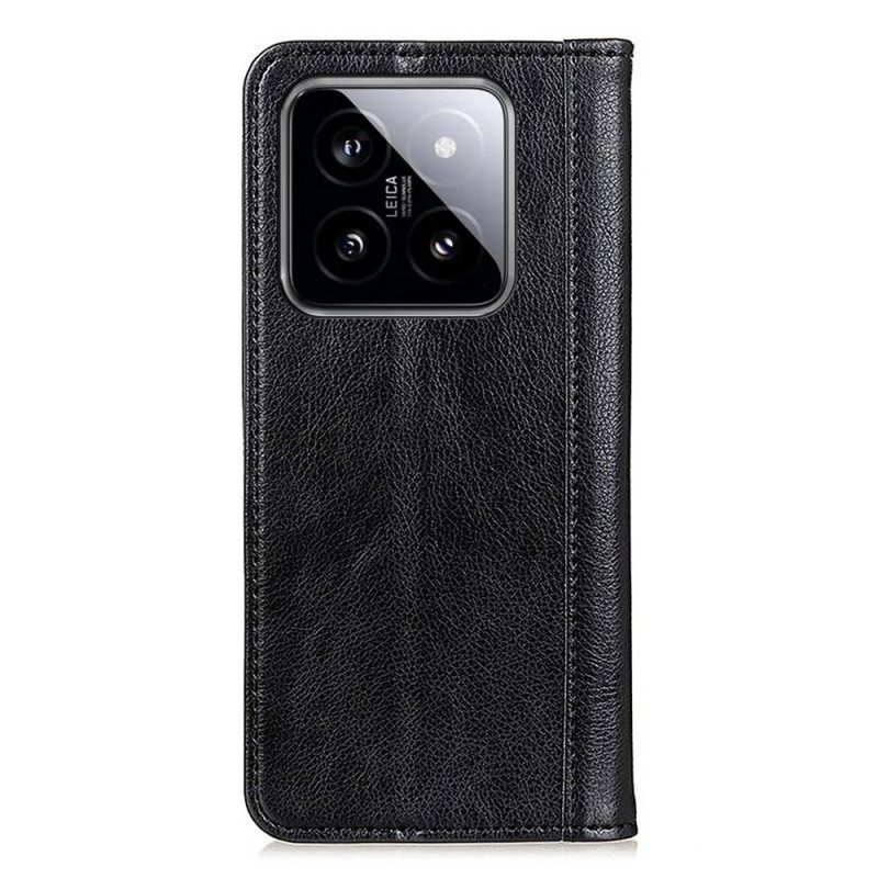 Flip Case Xiaomi 14 Pro Handyhülle Spaltleder