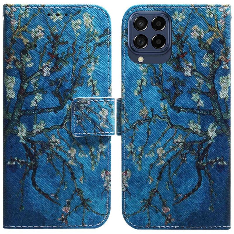 Flip Case Für Samsung Galaxy M53 5G Blühende Zweige