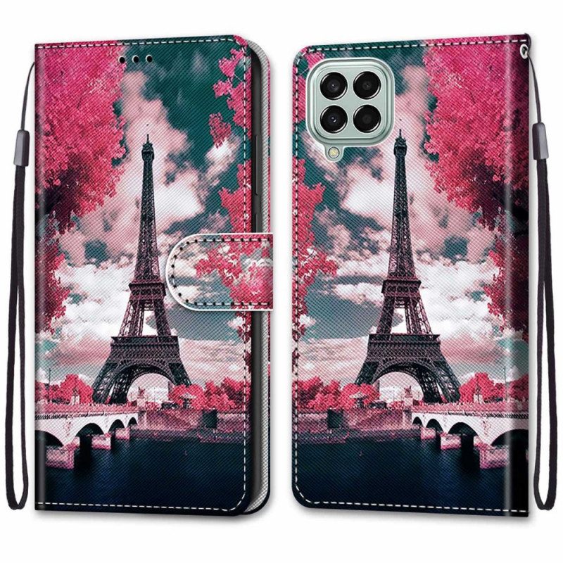 Flip Case Für Samsung Galaxy M53 5G Eiffelturm