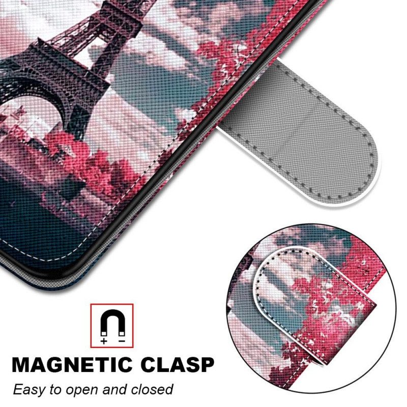 Flip Case Für Samsung Galaxy M53 5G Eiffelturm