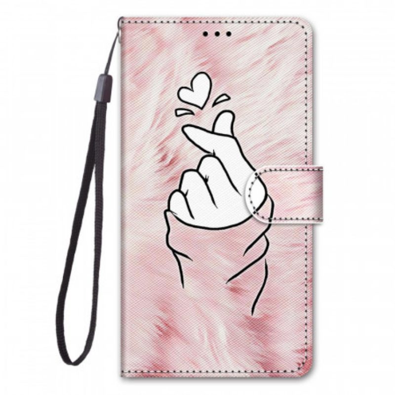 Flip Case Für Samsung Galaxy M53 5G Fingerherz