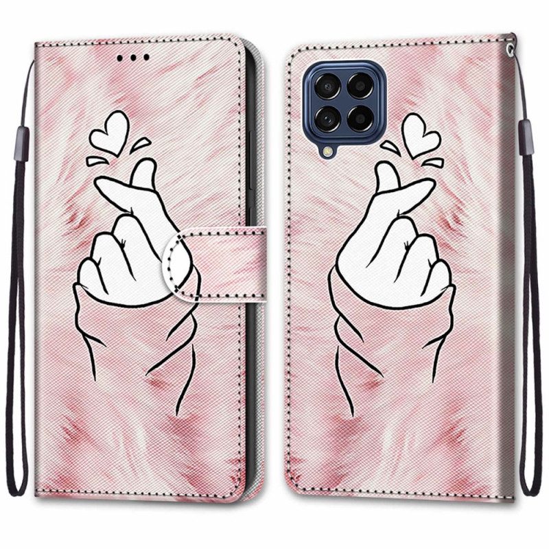 Flip Case Für Samsung Galaxy M53 5G Fingerherz