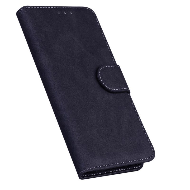 Flip Case Für Samsung Galaxy M53 5G Kunstleder. Einfarbig