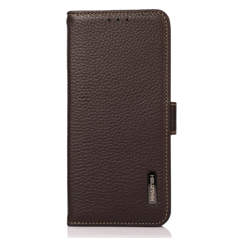 Flip Case Für Samsung Galaxy M53 5G Lychee-leder Khazneh Rfid