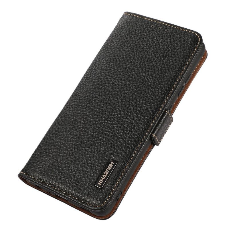 Flip Case Für Samsung Galaxy M53 5G Lychee-leder Khazneh Rfid