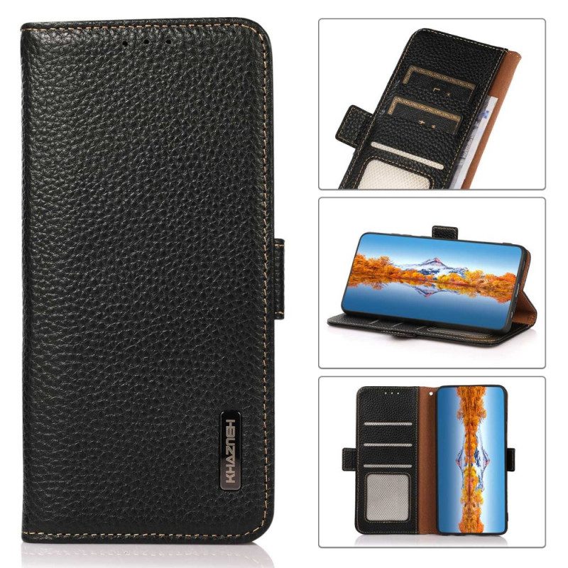 Flip Case Für Samsung Galaxy M53 5G Lychee-leder Khazneh Rfid