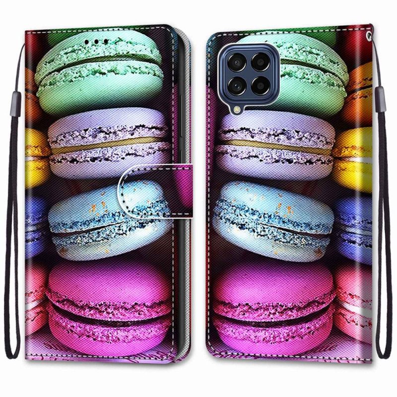 Flip Case Für Samsung Galaxy M53 5G Macarons