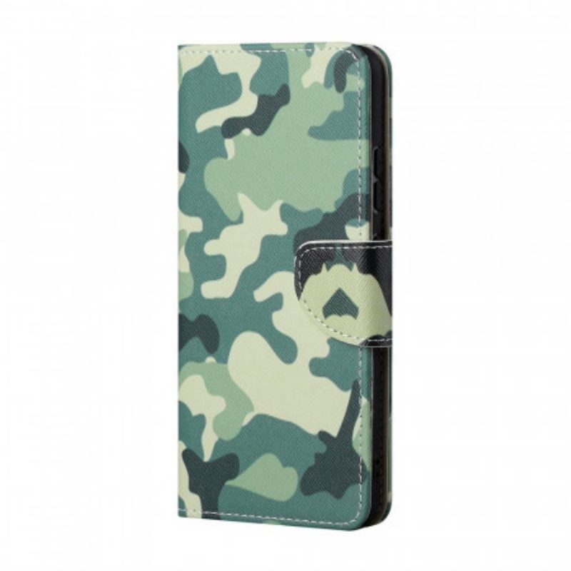 Flip Case Für Samsung Galaxy M53 5G Militärische Tarnung