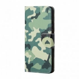 Flip Case Für Samsung Galaxy M53 5G Militärische Tarnung