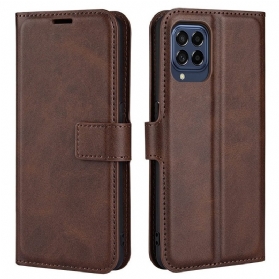 Flip Case Für Samsung Galaxy M53 5G Schlanker. Extremer Ledereffekt