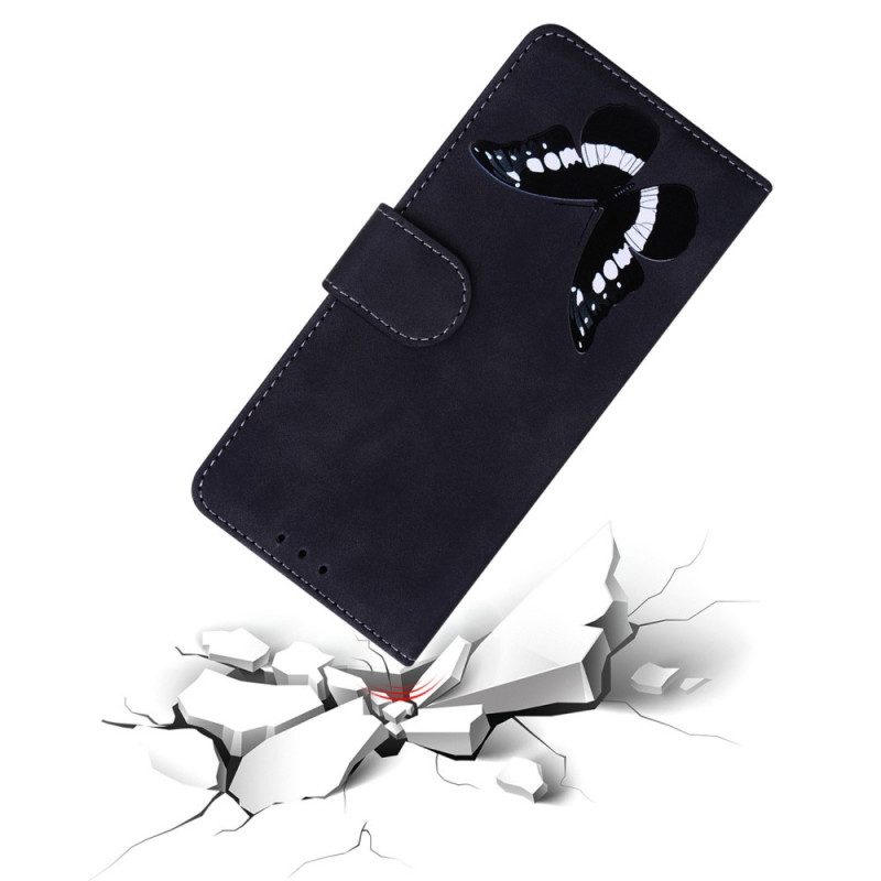 Flip Case Für Samsung Galaxy M53 5G Schmetterling