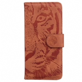 Flip Case Für Samsung Galaxy M53 5G Tigerdruck