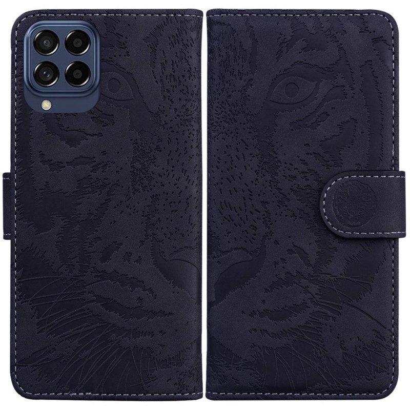 Flip Case Für Samsung Galaxy M53 5G Tigerdruck