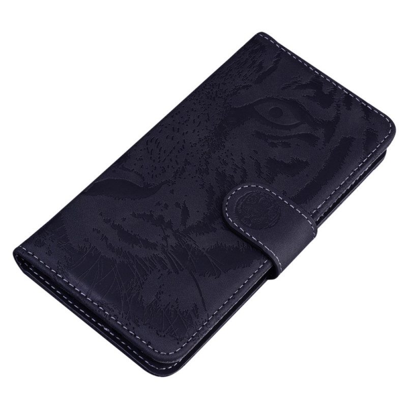 Flip Case Für Samsung Galaxy M53 5G Tigerdruck