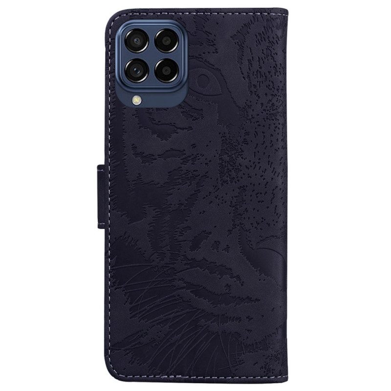 Flip Case Für Samsung Galaxy M53 5G Tigerdruck