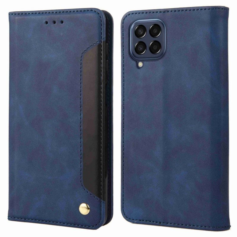 Flip Case Für Samsung Galaxy M53 5G Zweifarbige Eleganz