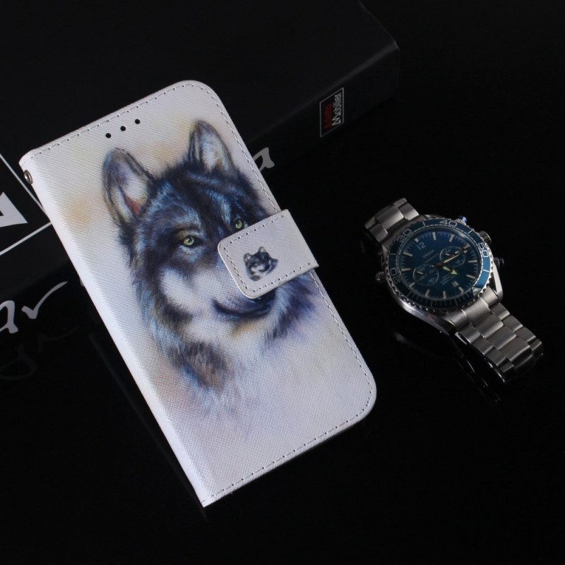 Lederhüllen Für Samsung Galaxy M53 5G Aquarellhund