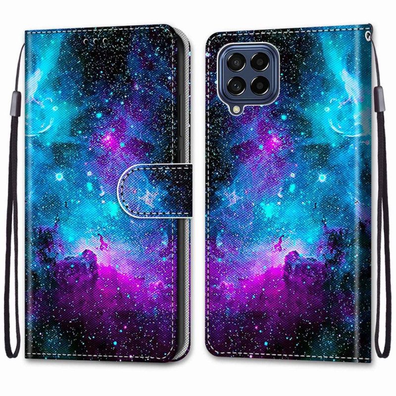 Lederhüllen Für Samsung Galaxy M53 5G Kosmischer Himmel