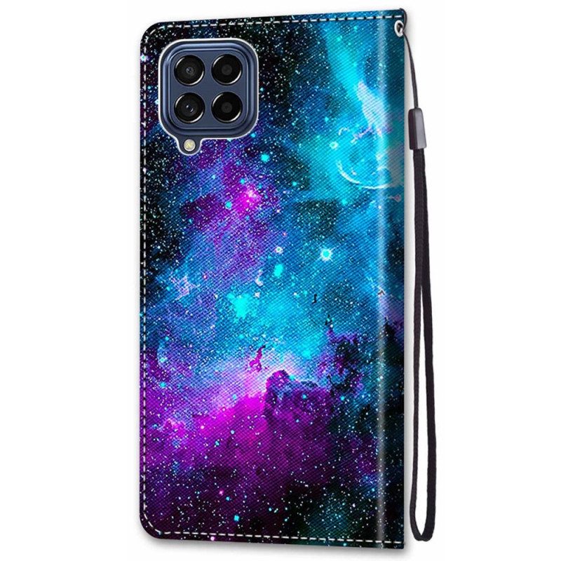 Lederhüllen Für Samsung Galaxy M53 5G Kosmischer Himmel