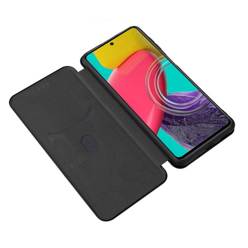 Schutzhülle Für Samsung Galaxy M53 5G Flip Case Kohlefaser