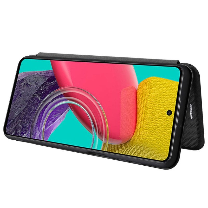 Schutzhülle Für Samsung Galaxy M53 5G Flip Case Kohlefaser