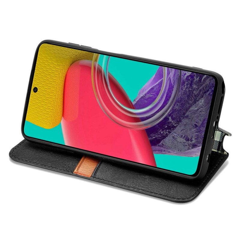 Schutzhülle Für Samsung Galaxy M53 5G Flip Case Ledereffektmuster