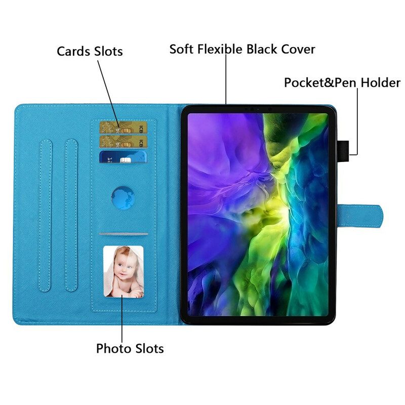 Flip Case Für iPad 10.2" (2020) (2019) Blumen-