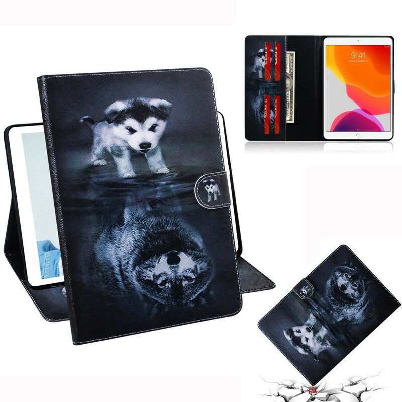 Flip Case Für iPad 10.2" (2020) (2019) Kleiner Hund