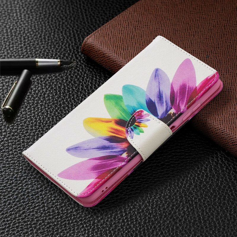 Flip Case Für Poco X3 / X3 Pro / X3 NFC Aquarellblume