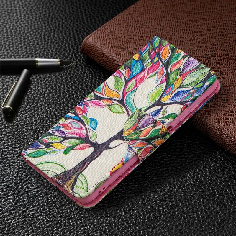 Flip Case Für Poco X3 / X3 Pro / X3 NFC Bunter Baum