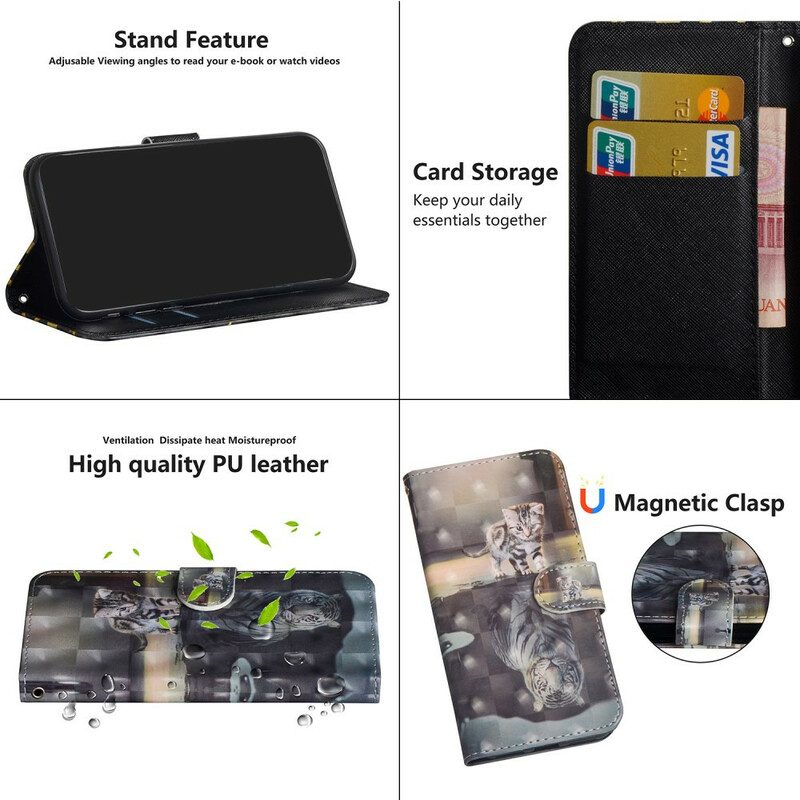 Flip Case Für Poco X3 / X3 Pro / X3 NFC Ernest Der Tiger