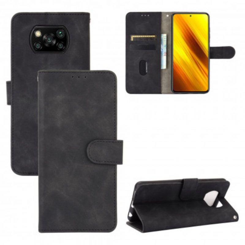 Flip Case Für Poco X3 / X3 Pro / X3 NFC Hautberührung