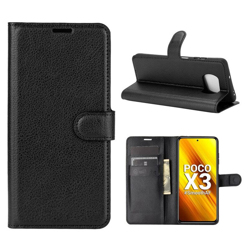 Flip Case Für Poco X3 / X3 Pro / X3 NFC Klassisches Kunstleder