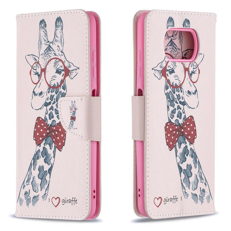 Flip Case Für Poco X3 / X3 Pro / X3 NFC Kluge Giraffe