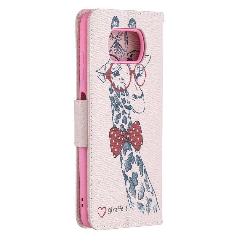 Flip Case Für Poco X3 / X3 Pro / X3 NFC Kluge Giraffe