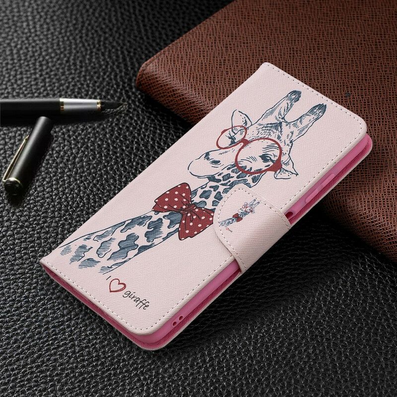 Flip Case Für Poco X3 / X3 Pro / X3 NFC Kluge Giraffe