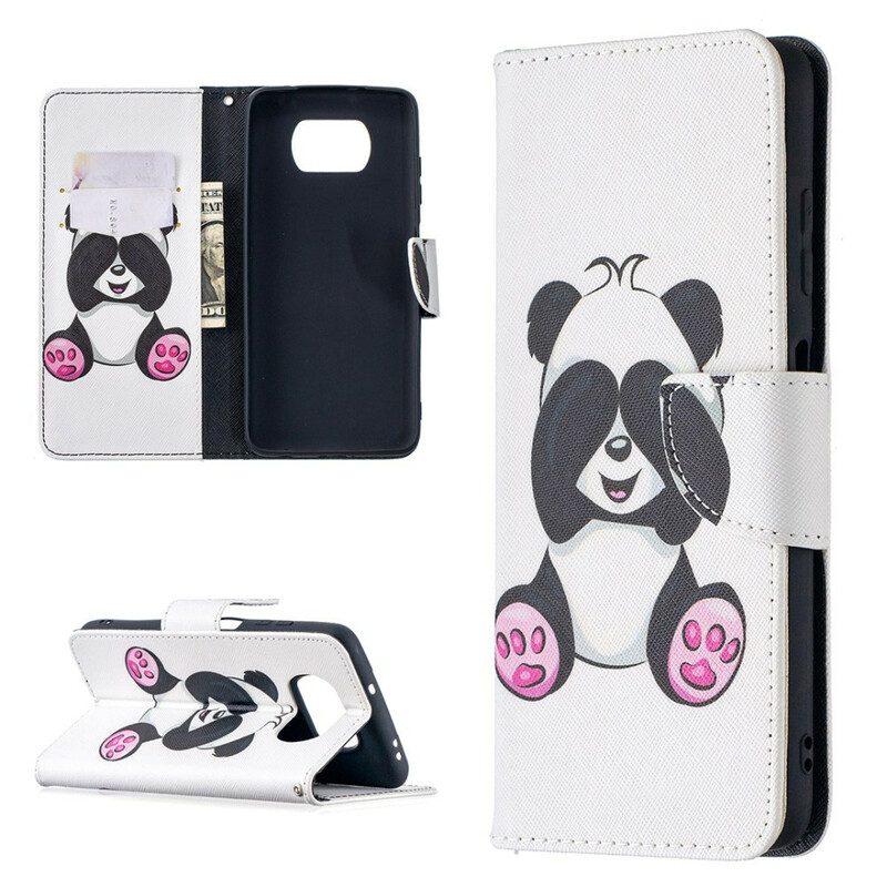 Flip Case Für Poco X3 / X3 Pro / X3 NFC Panda-spaß