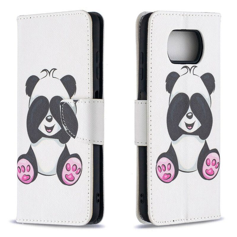 Flip Case Für Poco X3 / X3 Pro / X3 NFC Panda-spaß