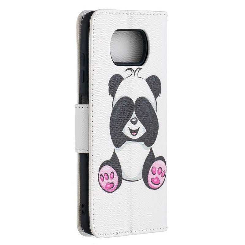 Flip Case Für Poco X3 / X3 Pro / X3 NFC Panda-spaß