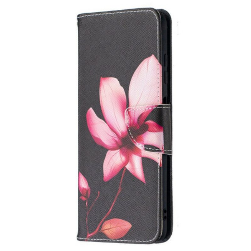 Flip Case Für Poco X3 / X3 Pro / X3 NFC Pinke Blume