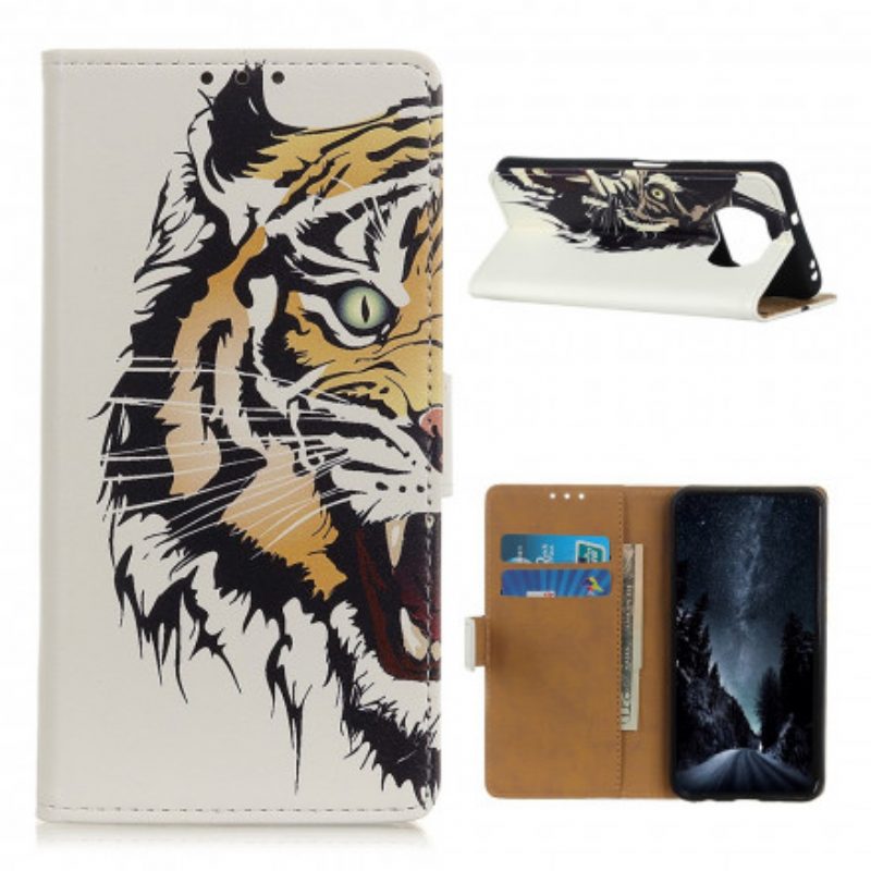 Flip Case Für Poco X3 / X3 Pro / X3 NFC Wilder Tiger