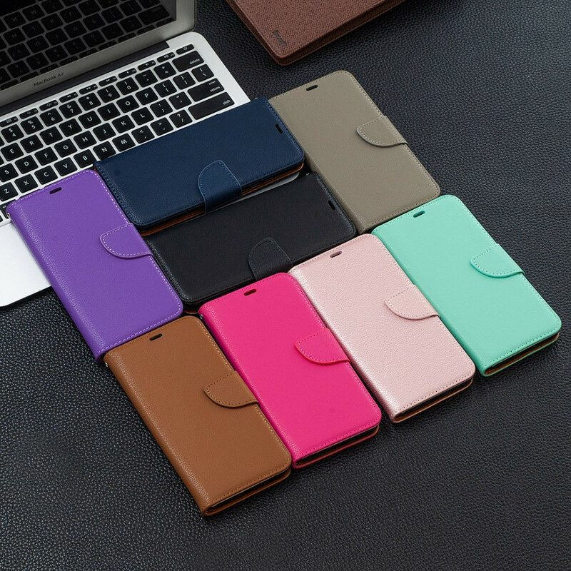 Lederhüllen Für Poco X3 / X3 Pro / X3 NFC Flip Case Lychee Rabat Oblique