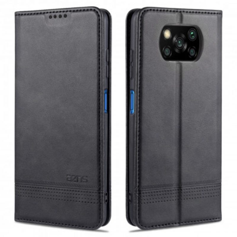 Schutzhülle Für Poco X3 / X3 Pro / X3 NFC Flip Case Azns Leder-styling