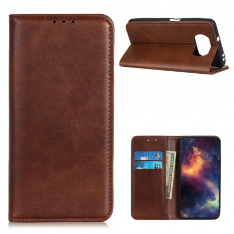 Schutzhülle Für Poco X3 / X3 Pro / X3 NFC Flip Case Hochwertiges Spalt-litschi-leder